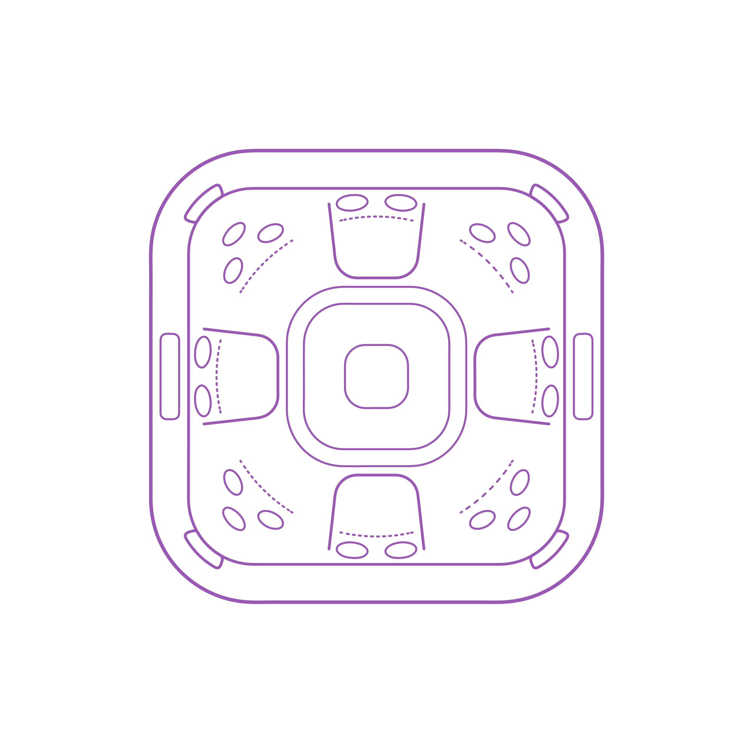 Fixture Types Jacuzzi Outline Icon Svg Set Free Vectors